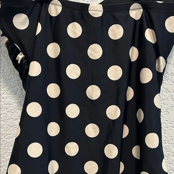 J. Crew Black and White Polka Dot One-Piece Swimsuit - Picture 6 of 10